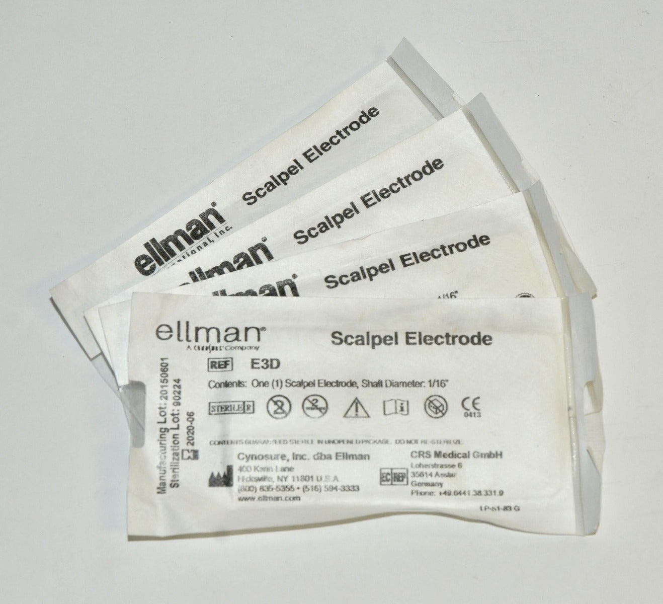 Ellman E3D Pelleve Scalpel Electrodes 1/16" Shaft Diameter LOT EXP 2019 x4Pcs