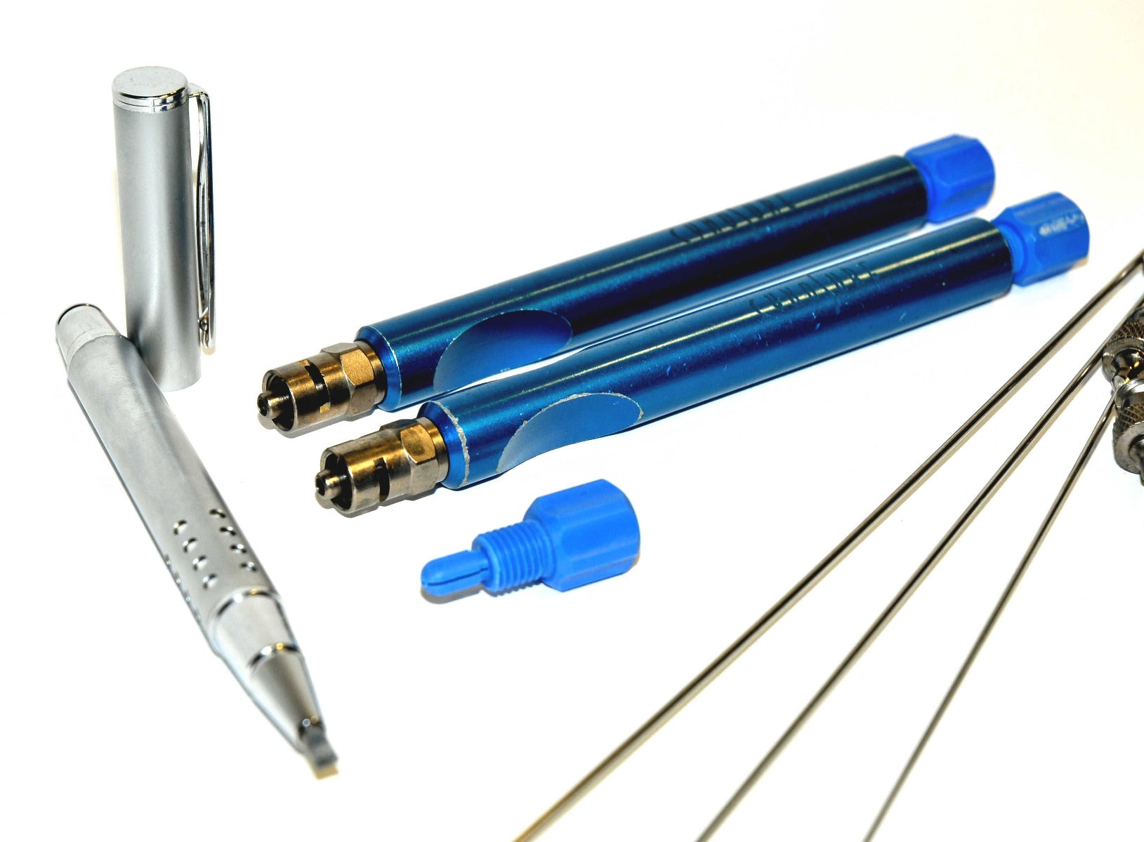 Cynosure Smartlipo Cannula Set 4"-10" Probe Luer Style Lock Handles Cannulae Lot
