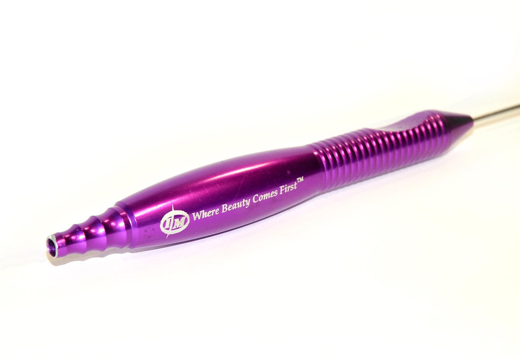 Innovative Med Cannula Needle Handle Base 10" Aspiration 2 Hole Purple Handpiece