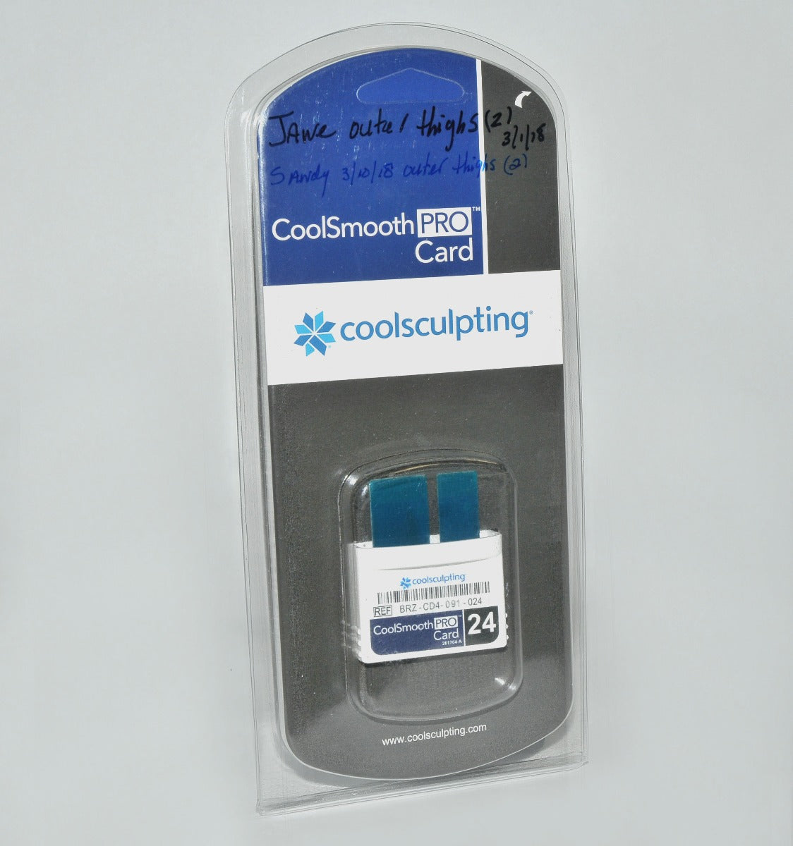 Zeltiq CoolSculpting CoolSmooth PRO Card BRZ-CD4-091-024 201764-A x20 Cycles