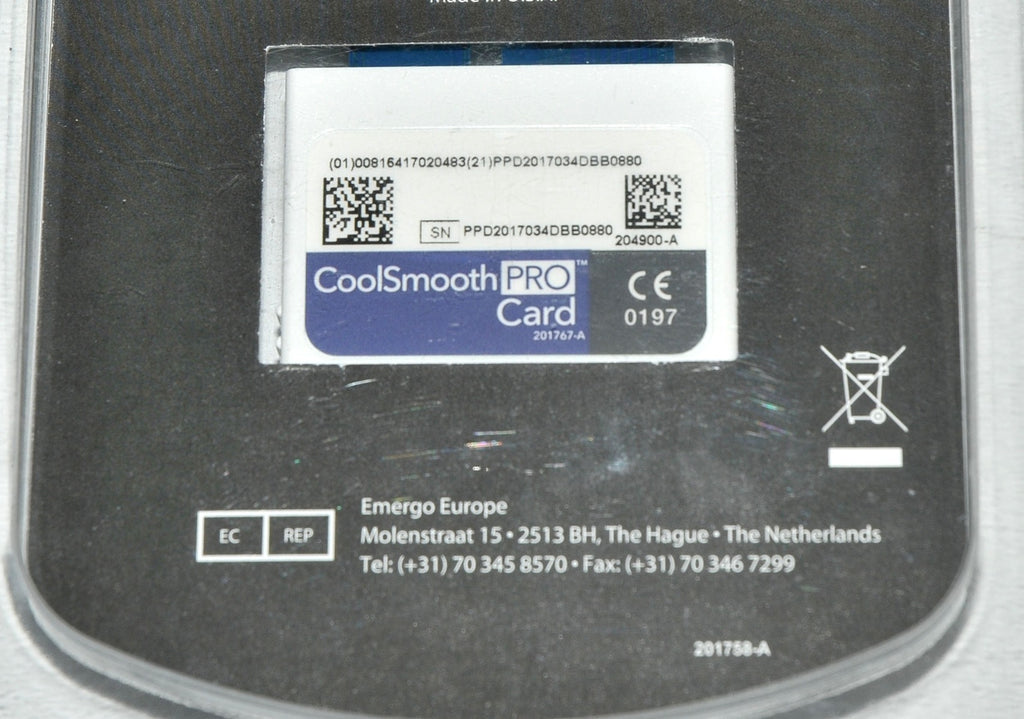 Zeltiq CoolSculpting CoolSmooth PRO Card BRZ-CD4-091-024 201764-A x20 Cycles