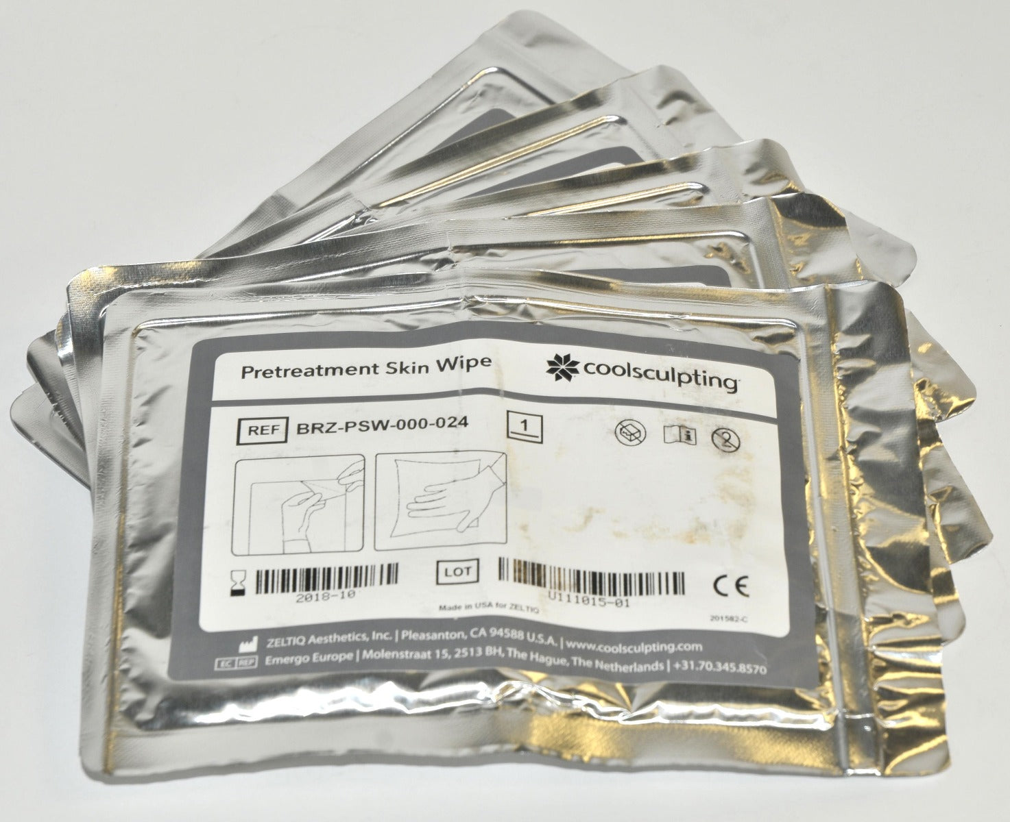 ZELTIQ CoolSculpt Pretreatment Skin Wipes BRZ-PSW-000-024 Treatment x5 Pcs