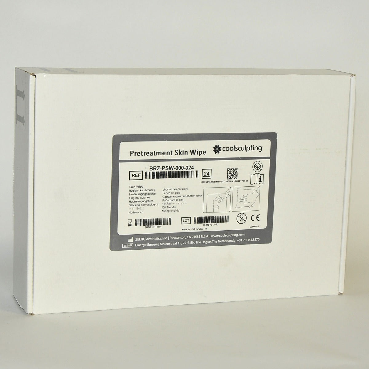 ZELTIQ CoolGel CoolSculpting Pretreatment Skin Wipe BRZ-PSW-000-024 Exp 5/20