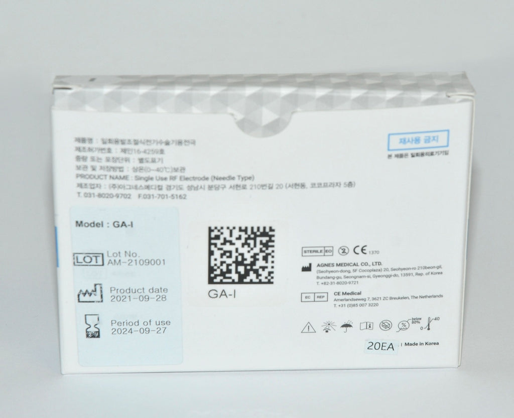 Agnes Medical RF Electrode Needle Type Model GA-I Micro-Insulated x5 Pcs