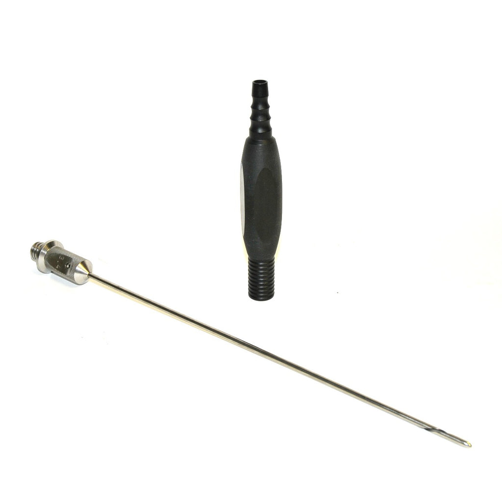 Handpiece Cannula Needle Suction Set Black Handle 3.4 Blunt Spiral Tip 10" Set