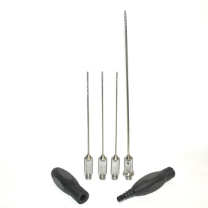 Handpiece Cannula Needle Suction Black 2 Handles Blunt Multi-Port 4 Cannulae Set