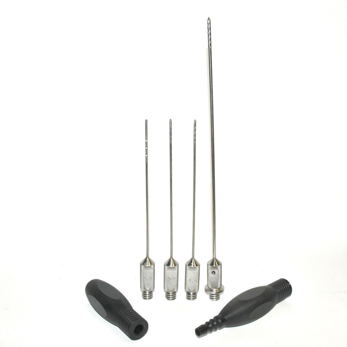 Handpiece Cannula Needle Suction Black 2 Handles Blunt Multi-Port 4 Cannulae Set