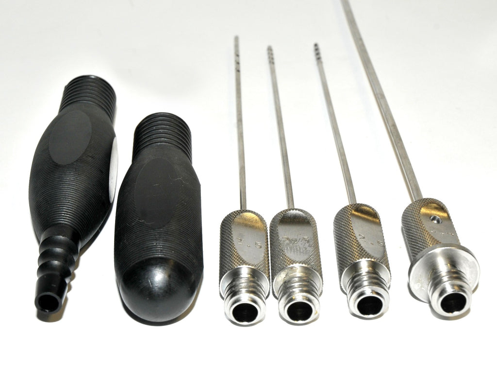 Handpiece Cannula Needle Suction Black 2 Handles Blunt Multi-Port 4 Cannulae Set