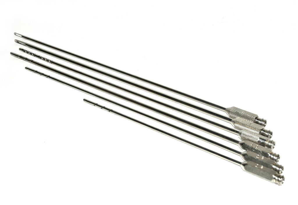 Surgical Cannula 6 Pc Set Blunt Tip Luer-Style Lock Twist Multi-Port Cannulae