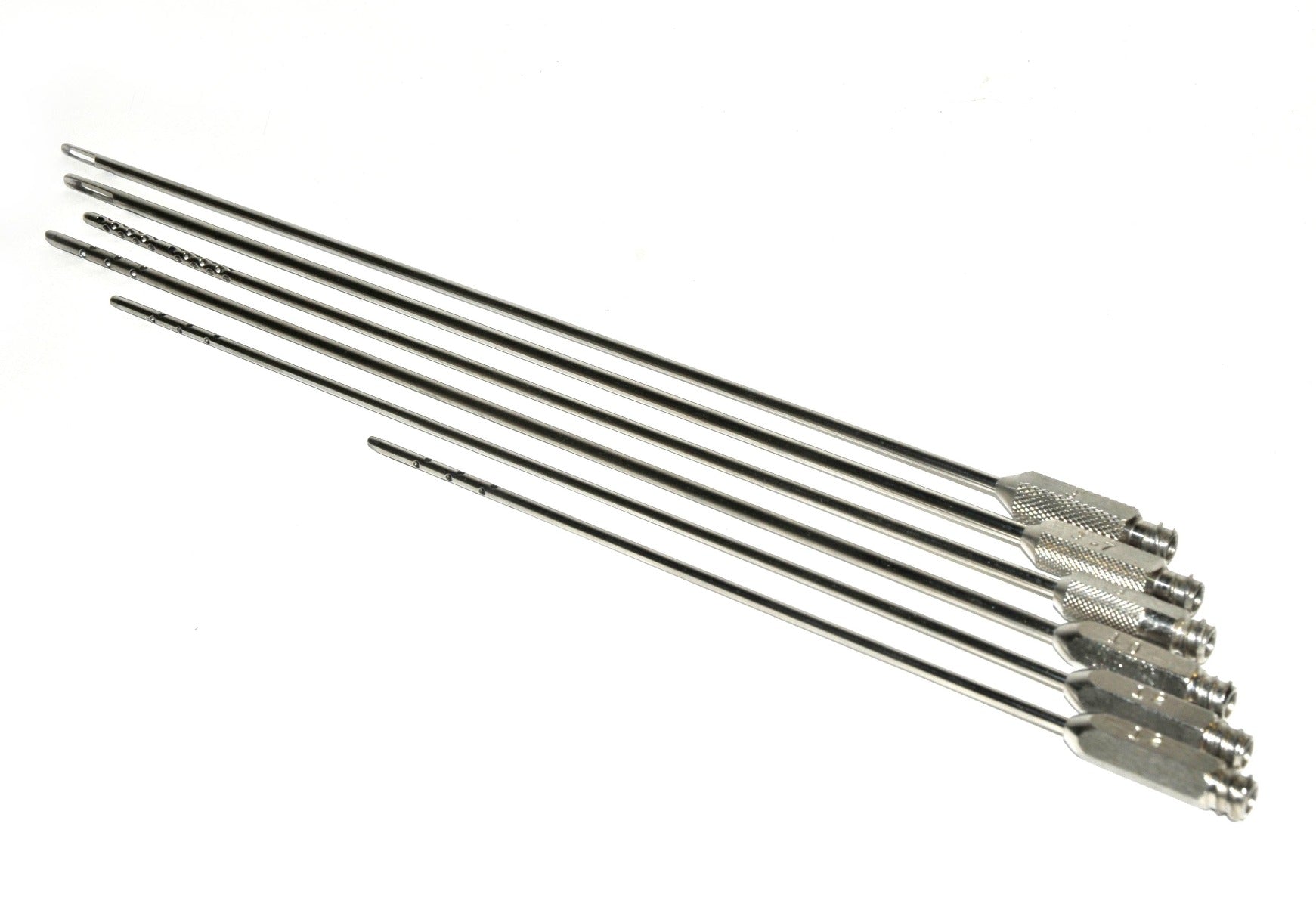 Surgical Cannula 6 Pc Set Blunt Tip Luer-Style Lock Twist Multi-Port Cannulae