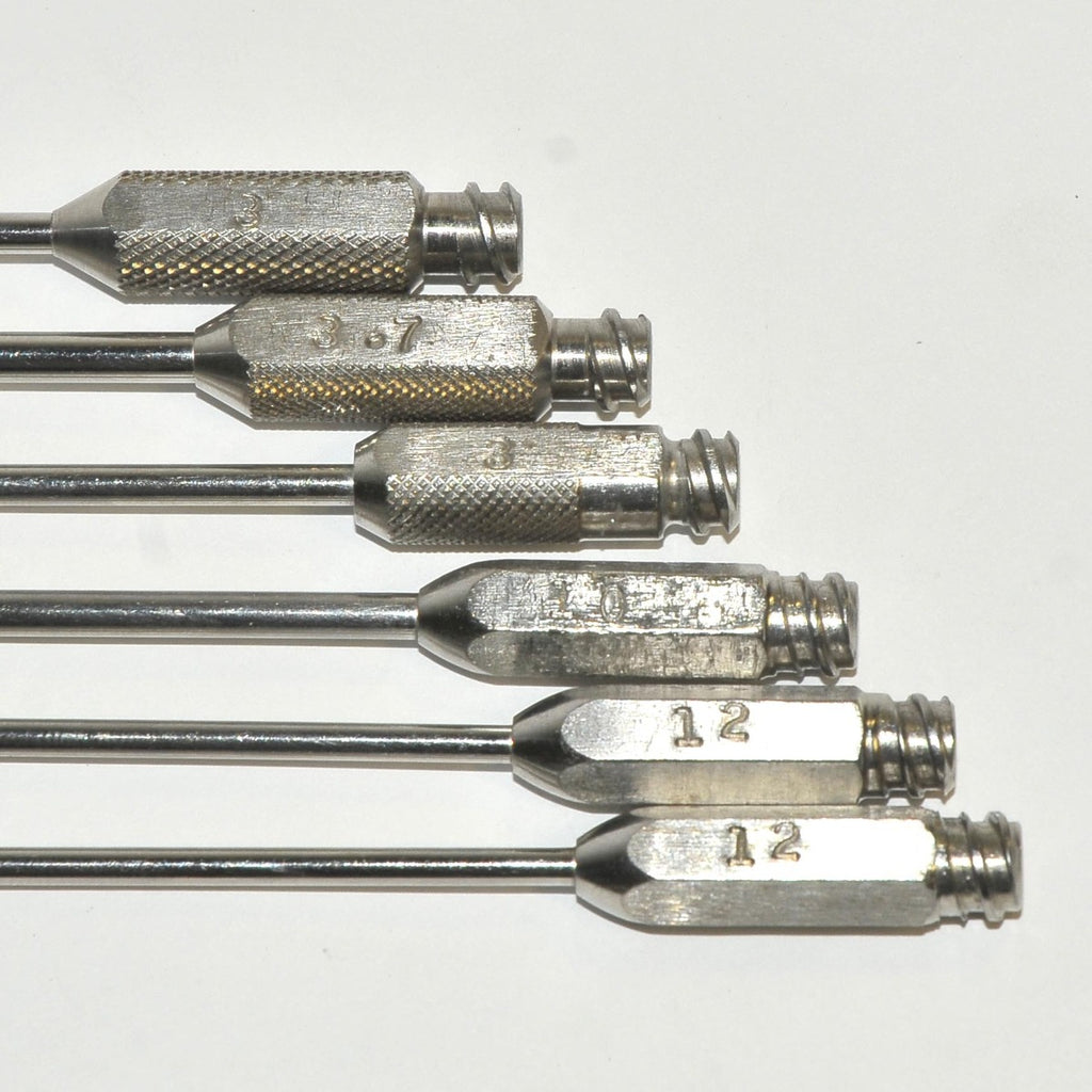 Surgical Cannula 6 Pc Set Blunt Tip Luer-Style Lock Twist Multi-Port Cannulae