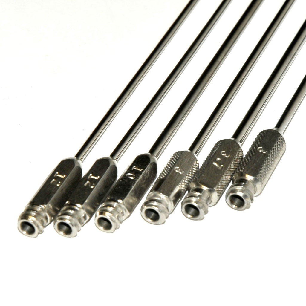 Surgical Cannula 6 Pc Set Blunt Tip Luer-Style Lock Twist Multi-Port Cannulae