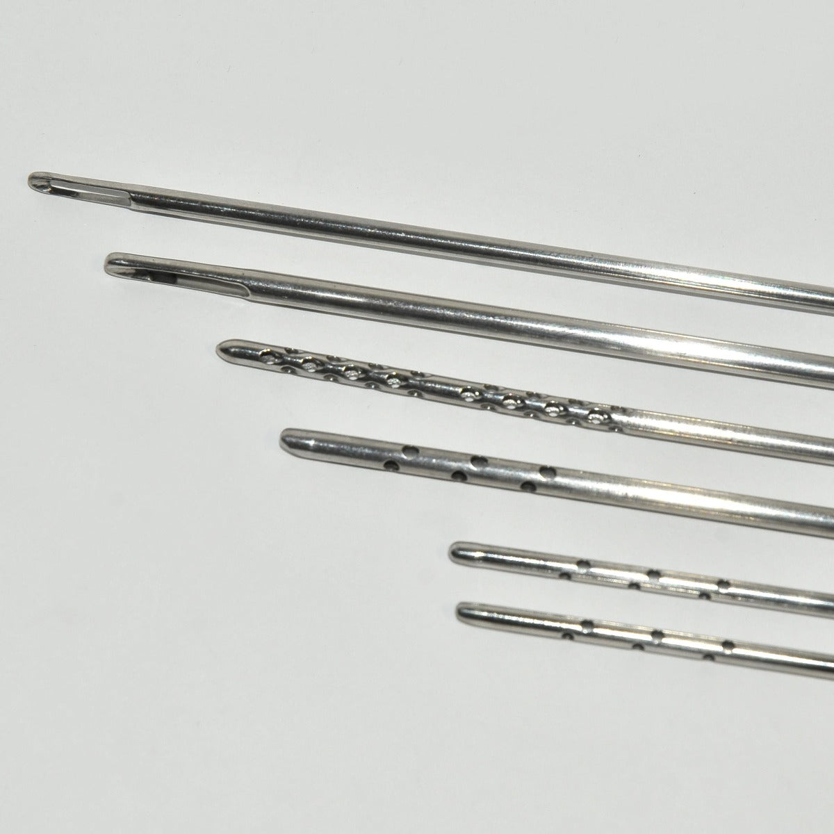 Surgical Cannula 6 Pc Set Blunt Tip Luer-Style Lock Twist Multi-Port Cannulae