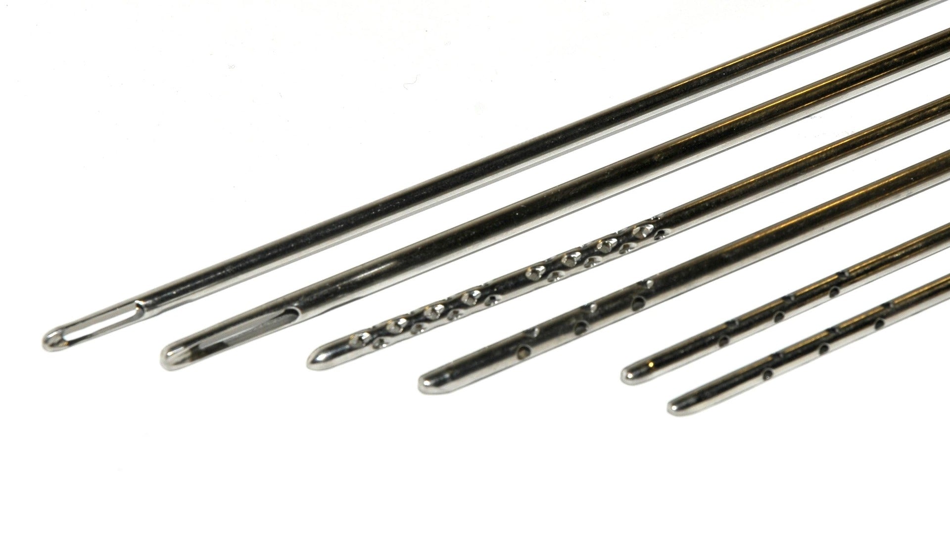 Surgical Cannula 6 Pc Set Blunt Tip Luer-Style Lock Twist Multi-Port Cannulae