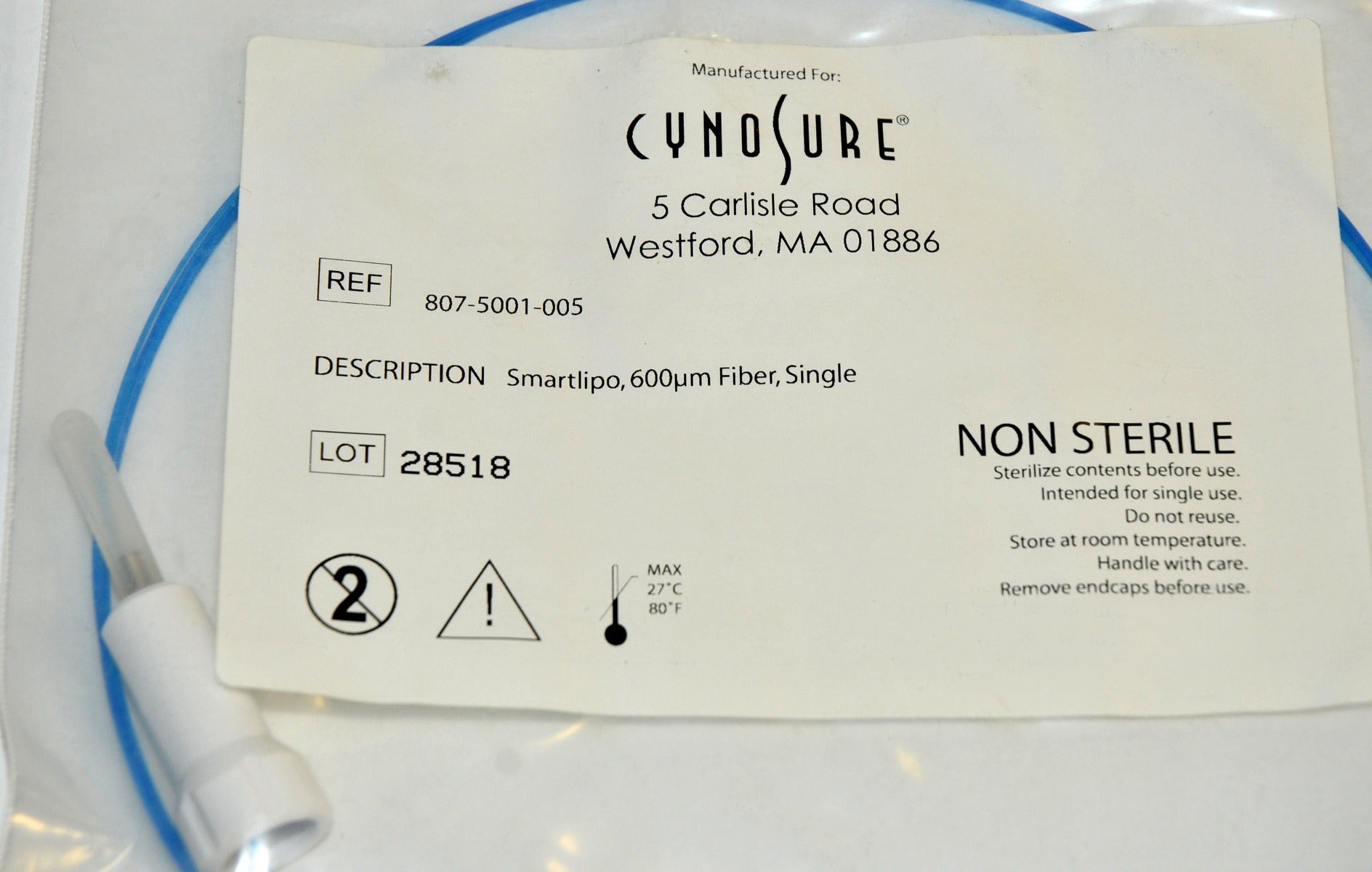 CUSTOM SALE Cynosure SMARTLIPO Laser Blue Fiber SideLaze 600um Lot of 4