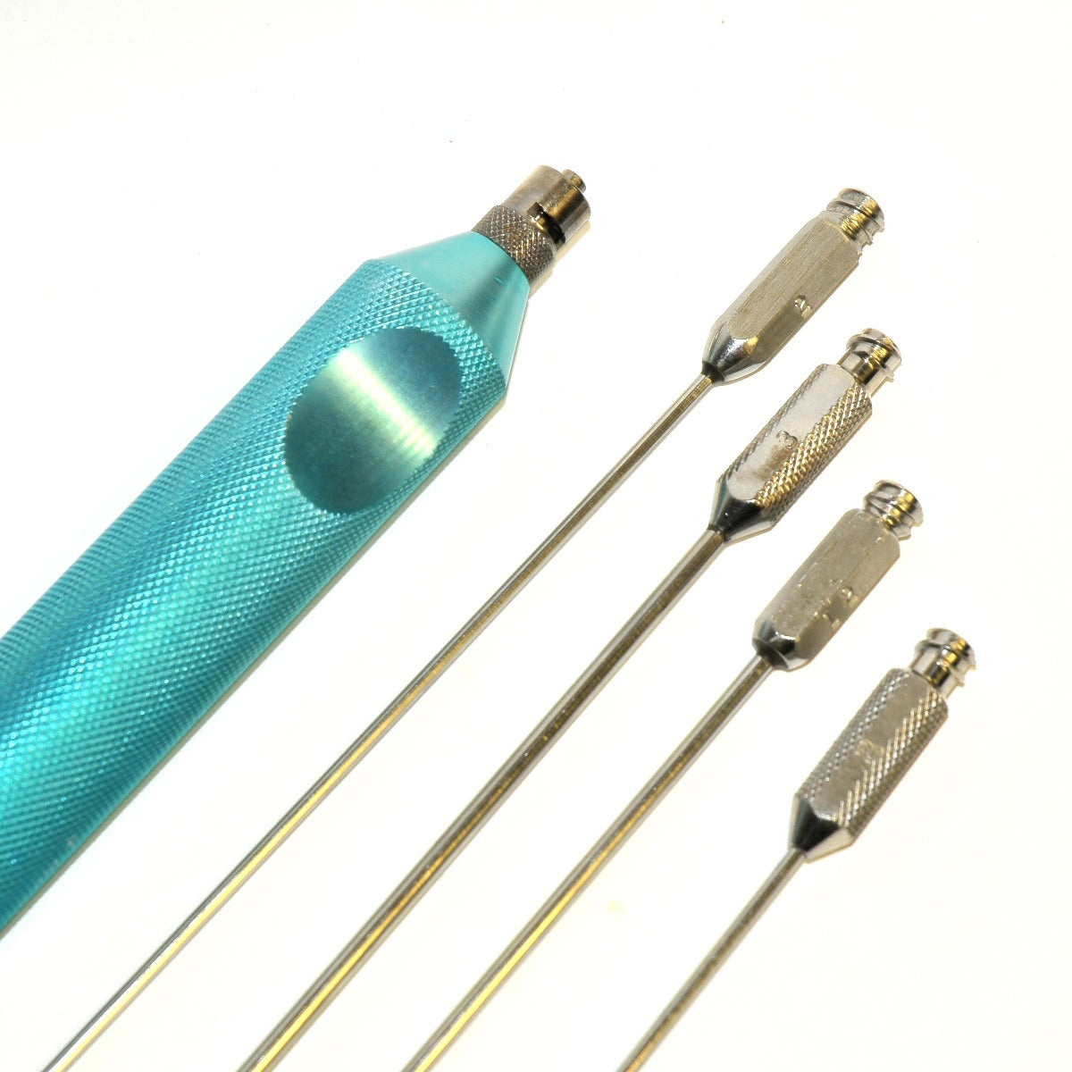 Handpiece Cannulae Needle Suction Handle Blunt Luer Lock Type 3 Hole Tri-Port x4
