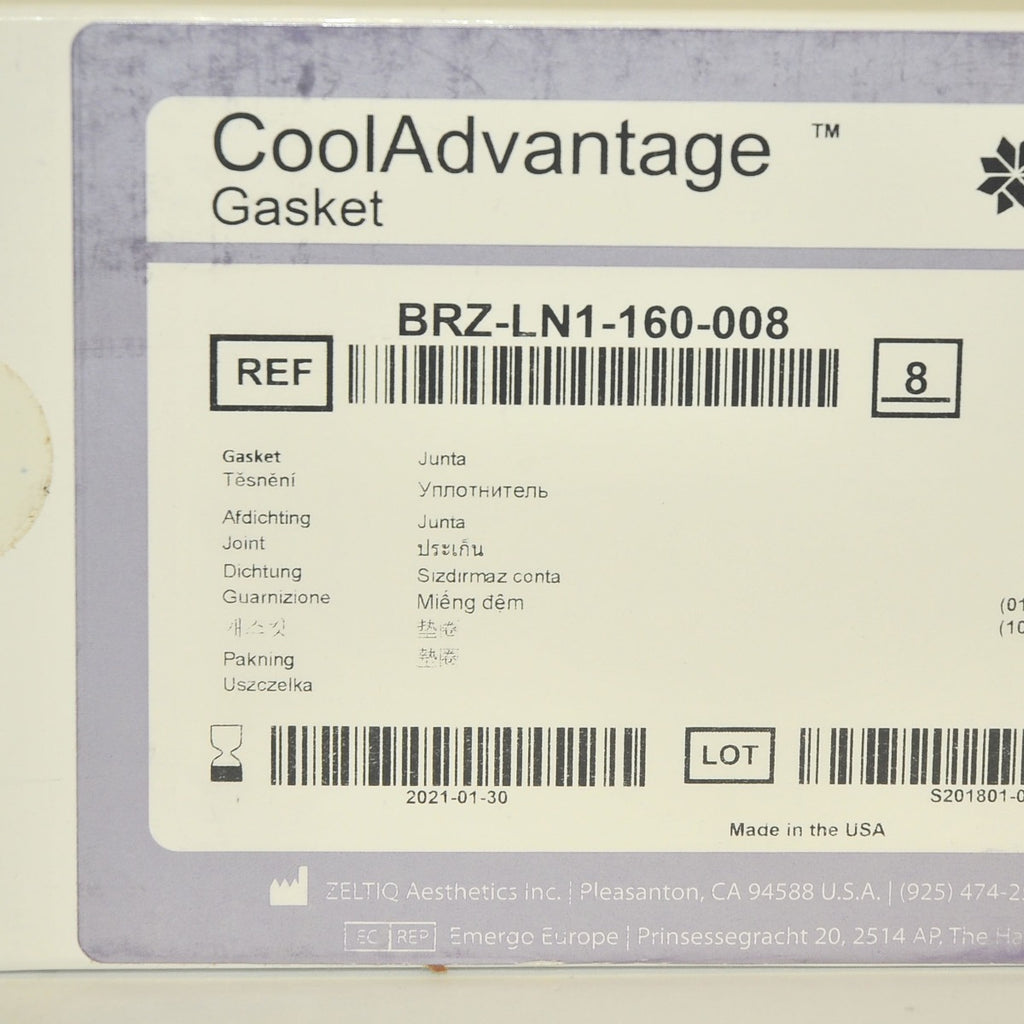 ZELTIQ CoolSculpting CoolAdvantage Gasket BRZ-LN1-160-008 CoolSculpt 2021 x8 Pcs