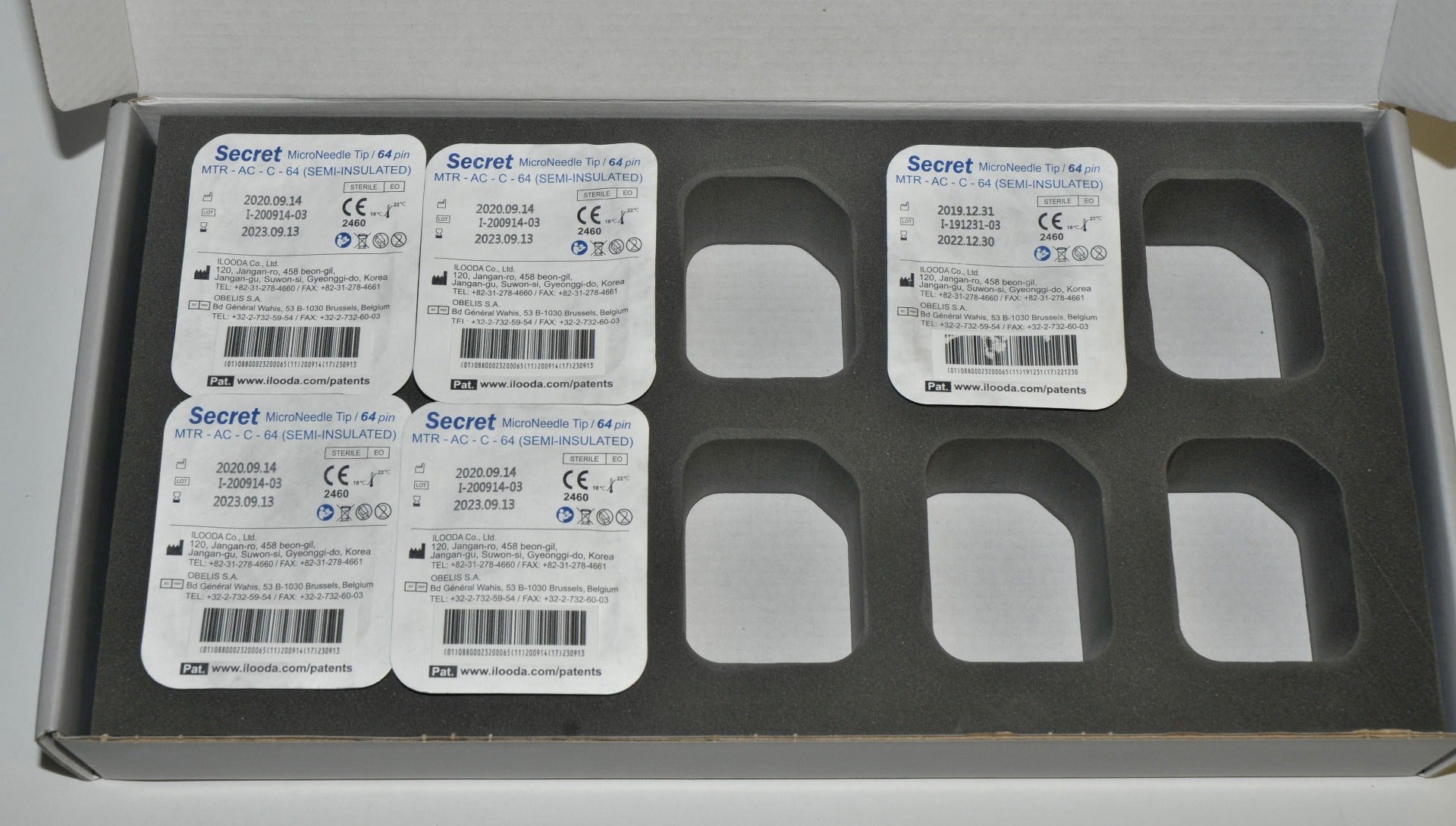 SecretRF 8x8 RF Microneedle Cartridge Secret MTR-AC-C-64 Semi Insulated Zarin x5