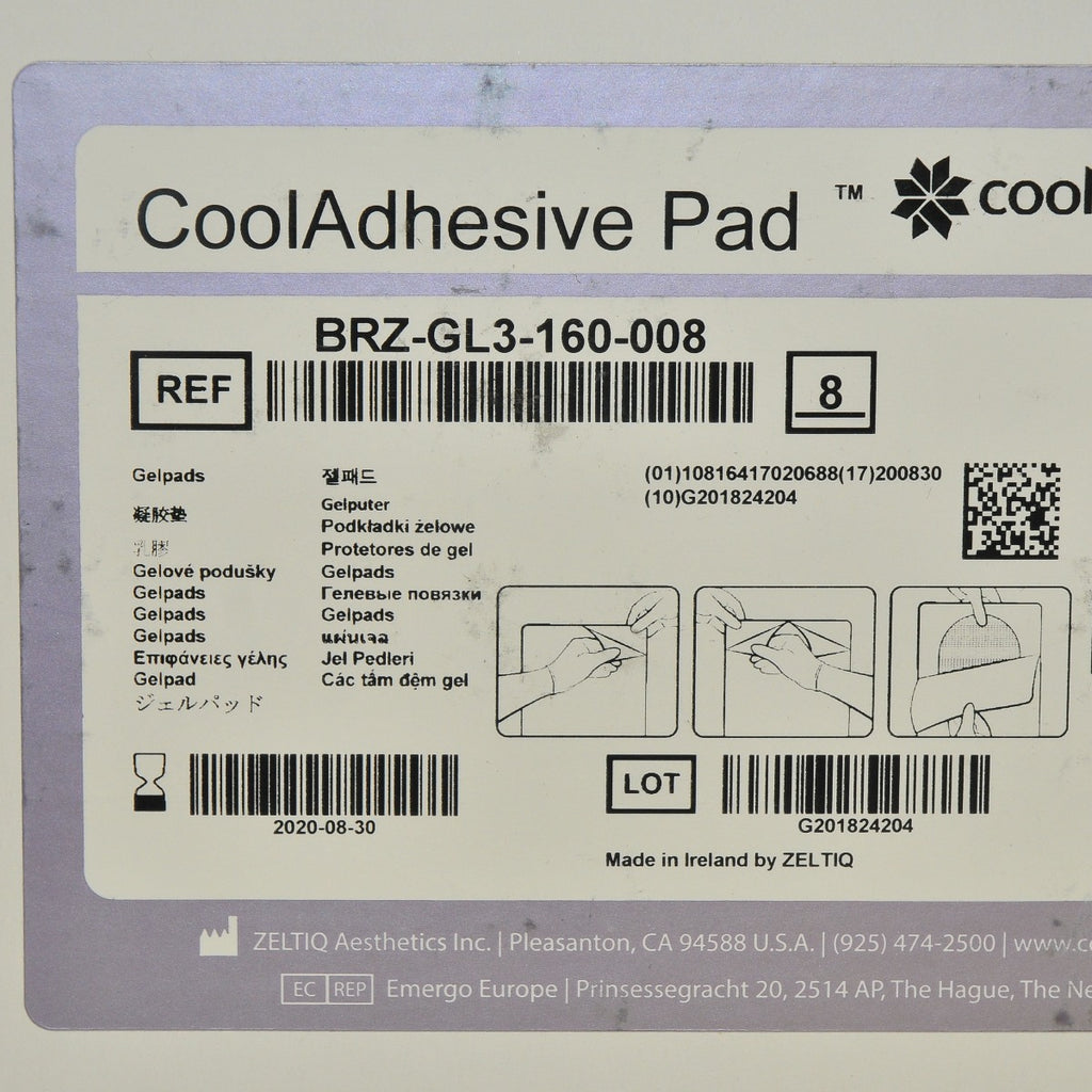 ZELTIQ CoolSculpting CoolAdvantage CoolAdhesive PAD BRZ-GL3-160-008 CoolSculpt 2020 x8 Pcs
