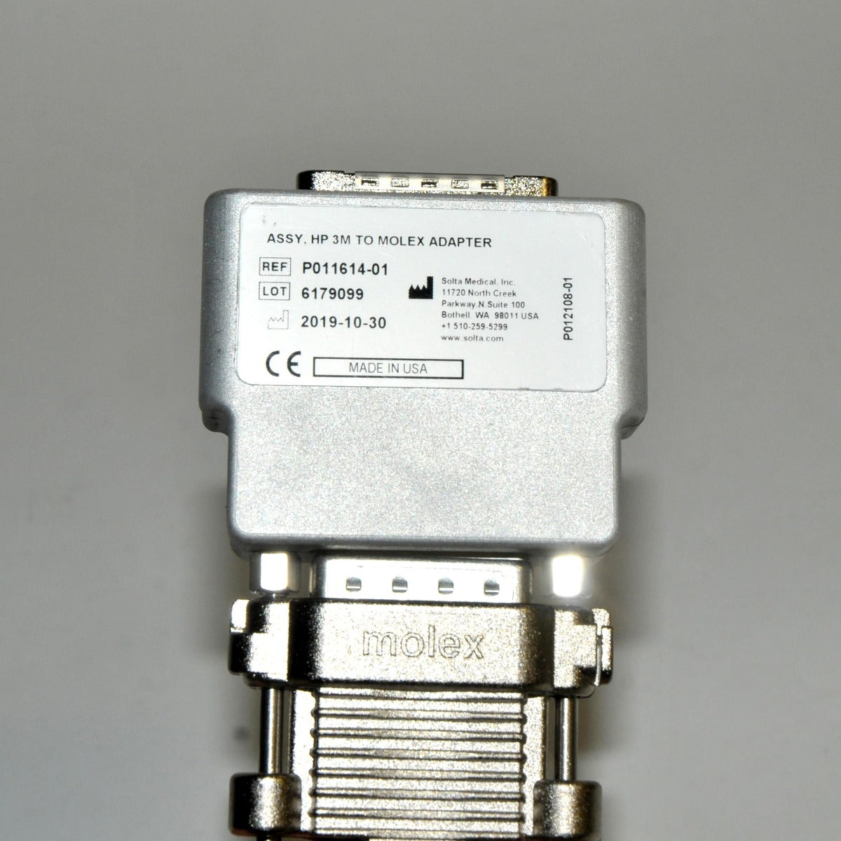 Solta Clear & Brilliant Handpiece Extension Cable Adapter Connector P011613-01