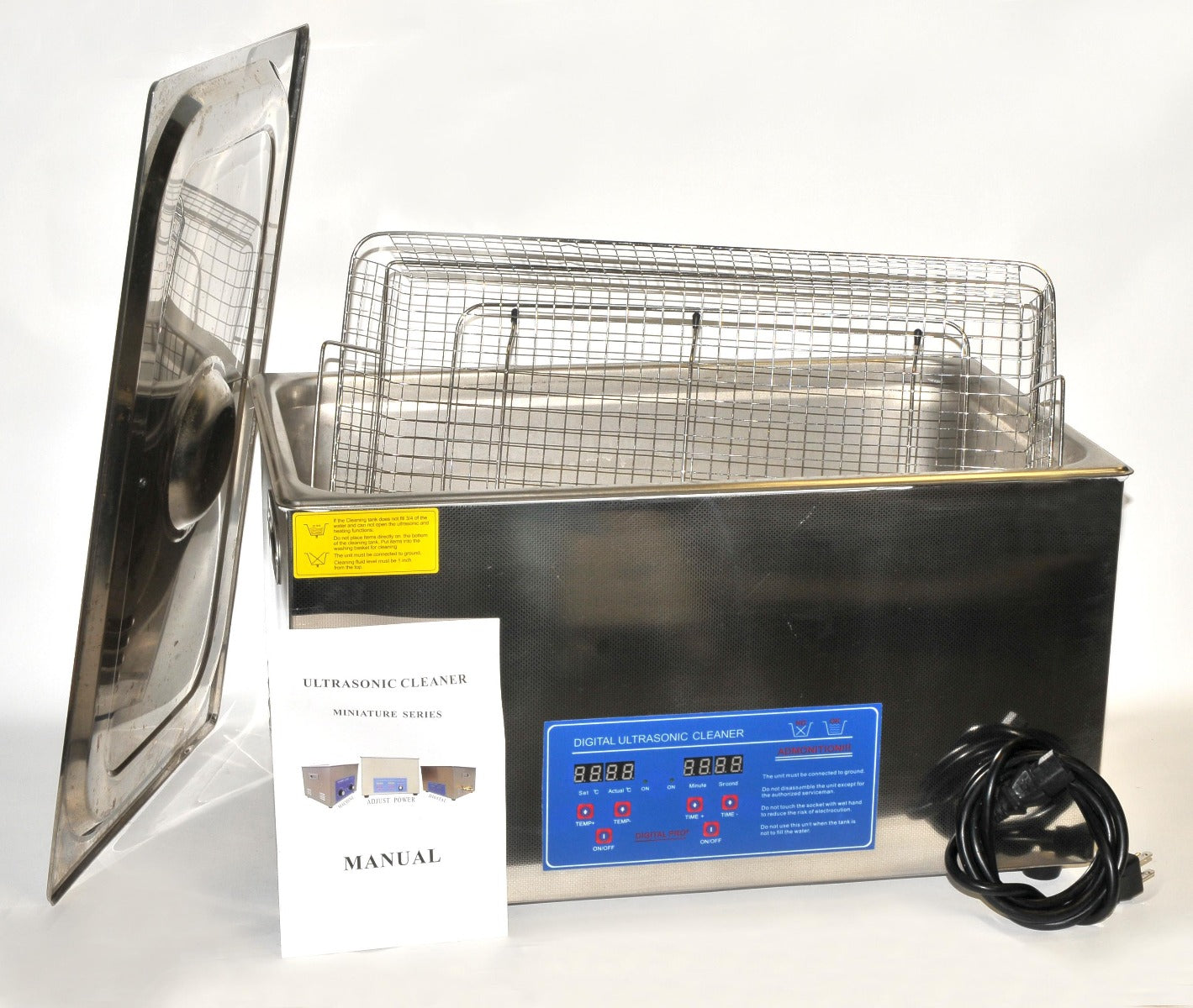 Ultrasonic Cleaner JPS-80A Digital Control LCD Stainless Steel Medical Dental
