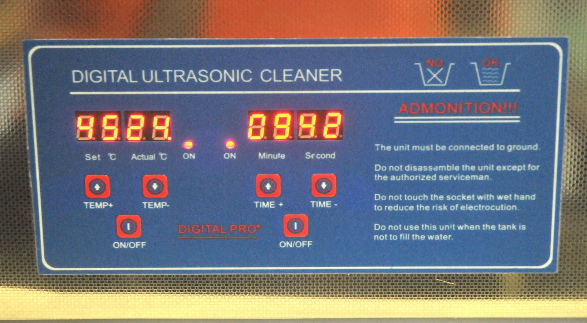Ultrasonic Cleaner JPS-80A Digital Control LCD Stainless Steel Medical Dental