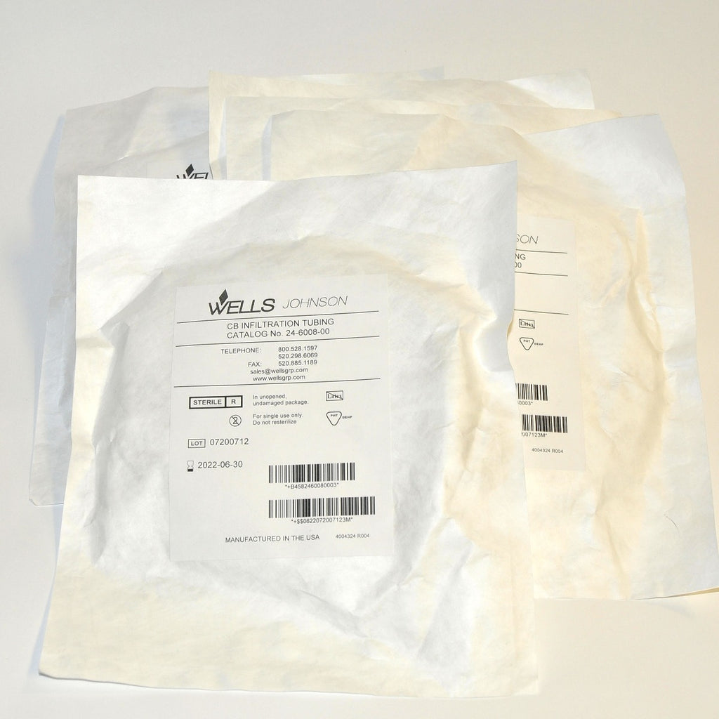 Wells Johnson CB Infiltration Tubing 24-6008-00 Exp: 06/2022 (x5 Pcs) Clear Tube