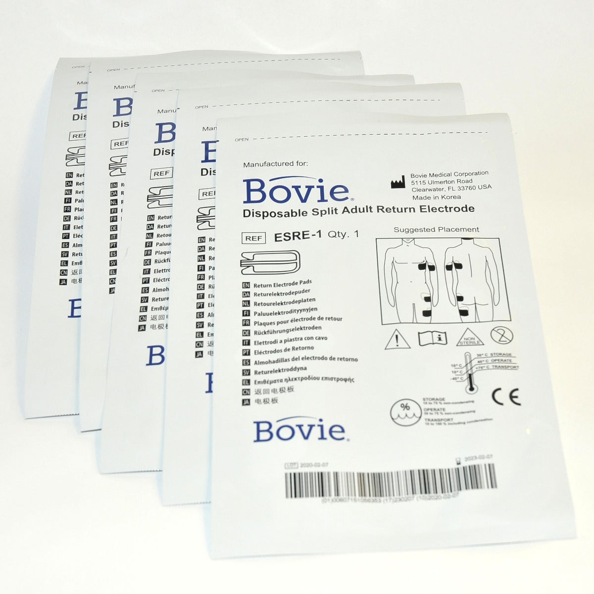 BTL Exilis Cutera TruSculpt Bovie Split Adult Return Electrode ESRE-1 3/2020 x10