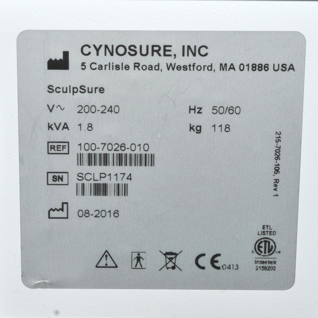 2016 Cynosure SCULPSURE Diode Laser NonInvasive 1060 Body Sculpting Contouring