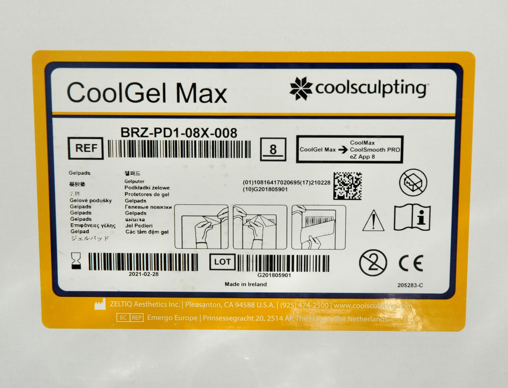 ZELTIQ CoolSculpting CoolGel Max CoolSmooth PRO BRZ-PD1-08X-008 Cool Gel x15 Pcs