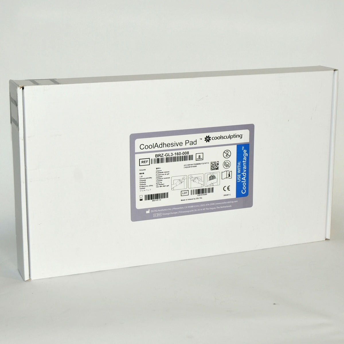 ZELTIQ CoolSculpting CoolAdhesive Pad CoolAdvantage BRZ-GL3-160-008 Exp21 x8Pcs