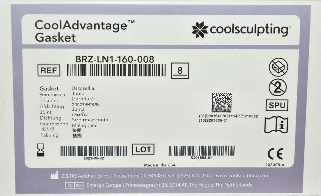 ZELTIQ CoolSculpting CoolAdvantage Gasket BRZ-LN1-160-008 Lot x30 Pcs