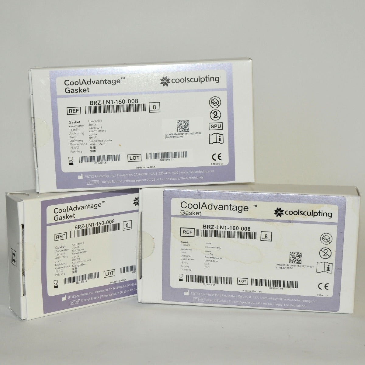 ZELTIQ CoolSculpting CoolAdvantage Gasket BRZ-LN1-160-008 Lot 24 Pcs EXP 2021