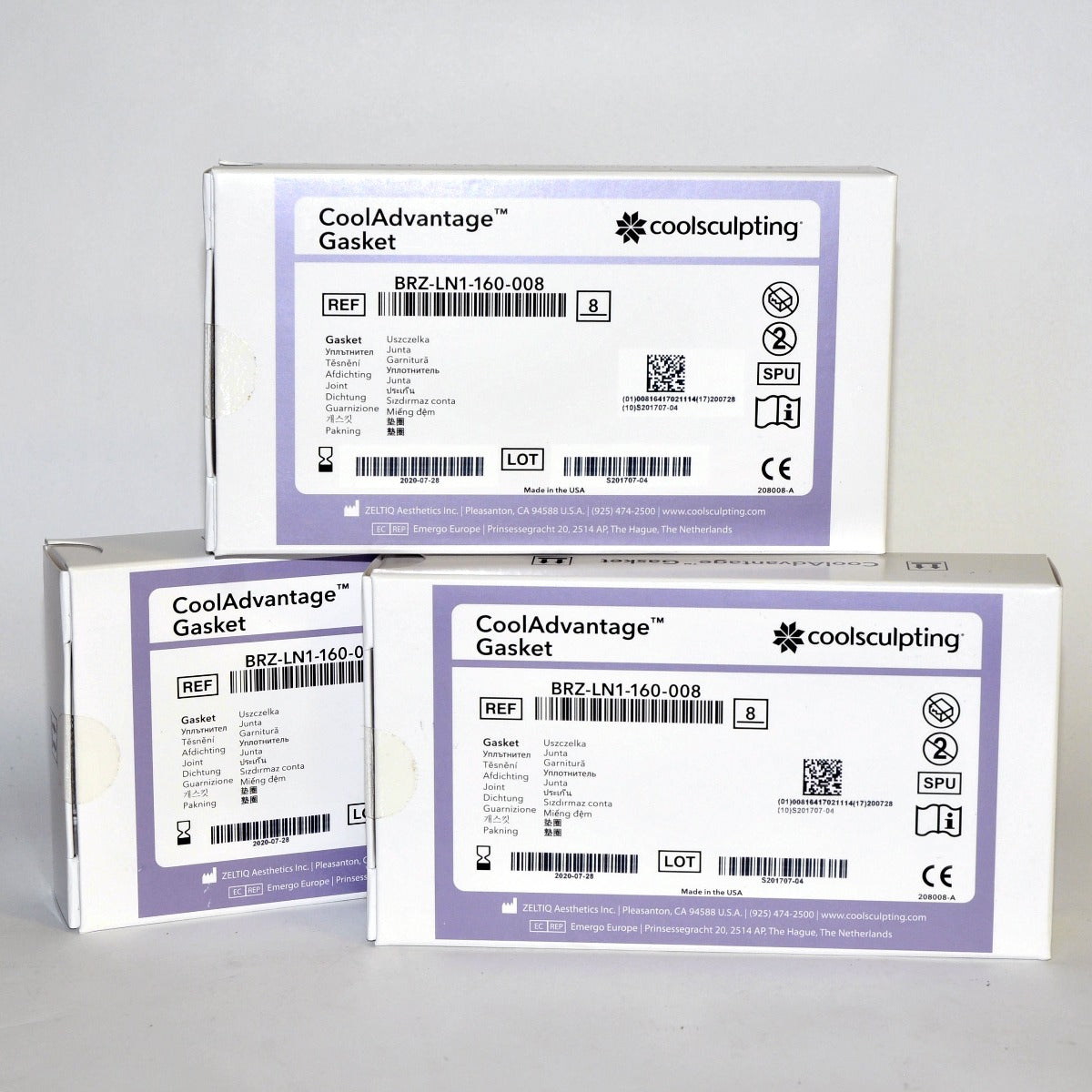 ZELTIQ CoolSculpting CoolAdvantage Gasket BRZ-LN1-160-008 Lot 24Pcs EXP 7/20