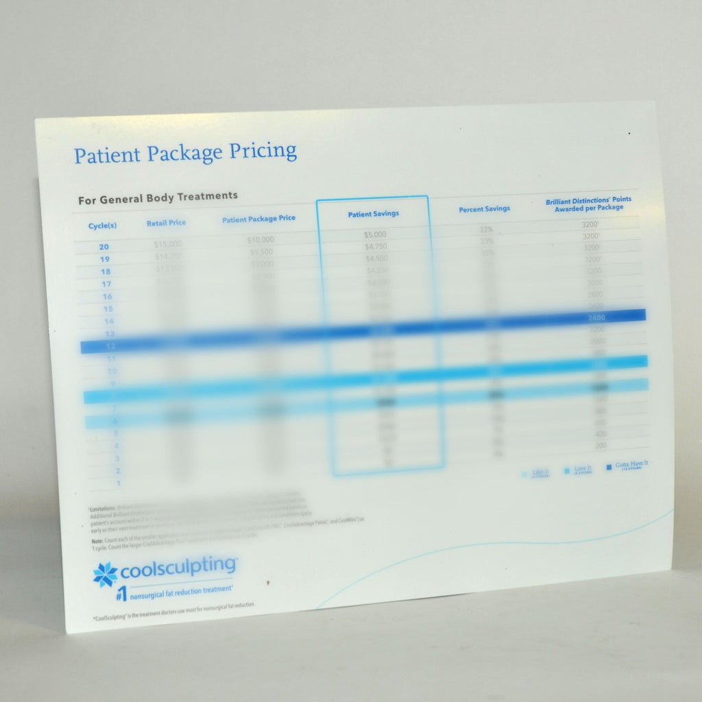 Zeltiq CoolSculpting Clinic PATIENT PACKAGE PRICING Submental SubmandibularGuide IC1250-J
