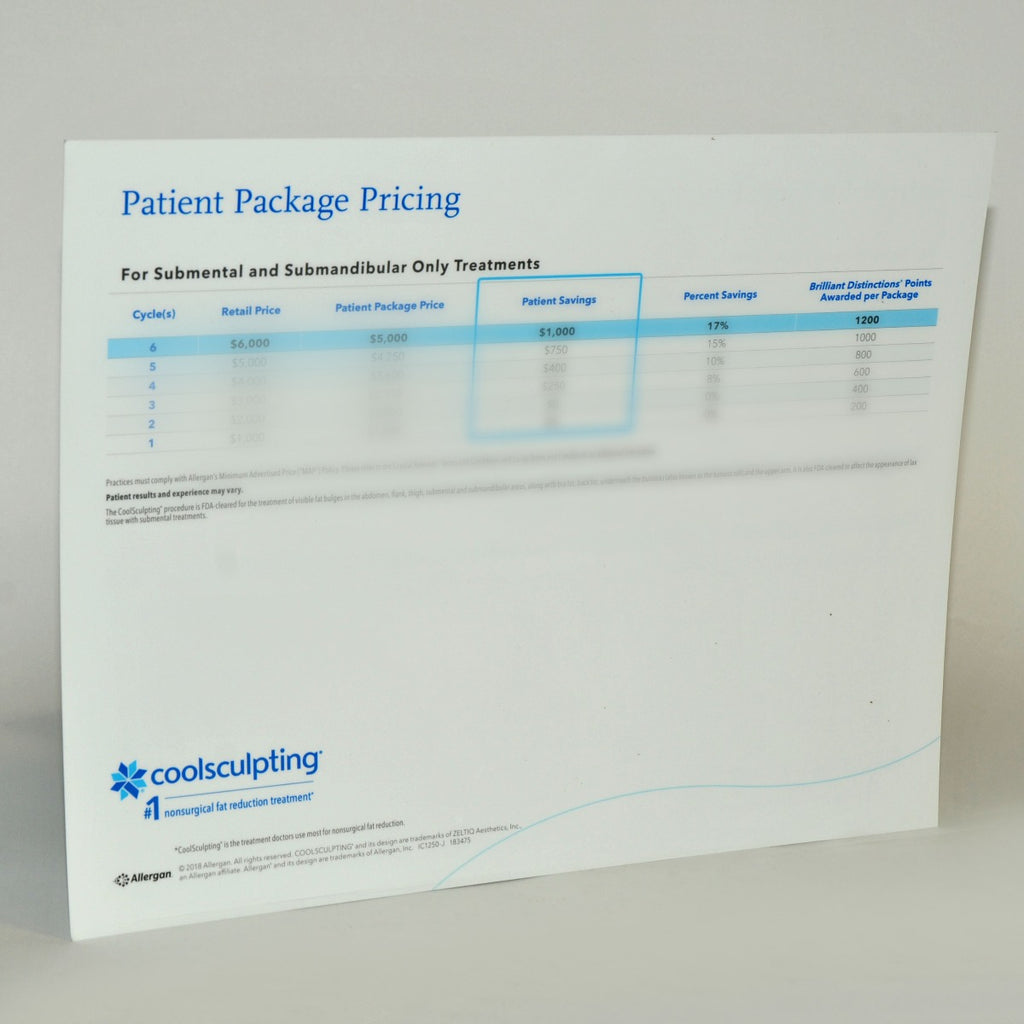 Zeltiq CoolSculpting Clinic PATIENT PACKAGE PRICING Submental SubmandibularGuide IC1250-J