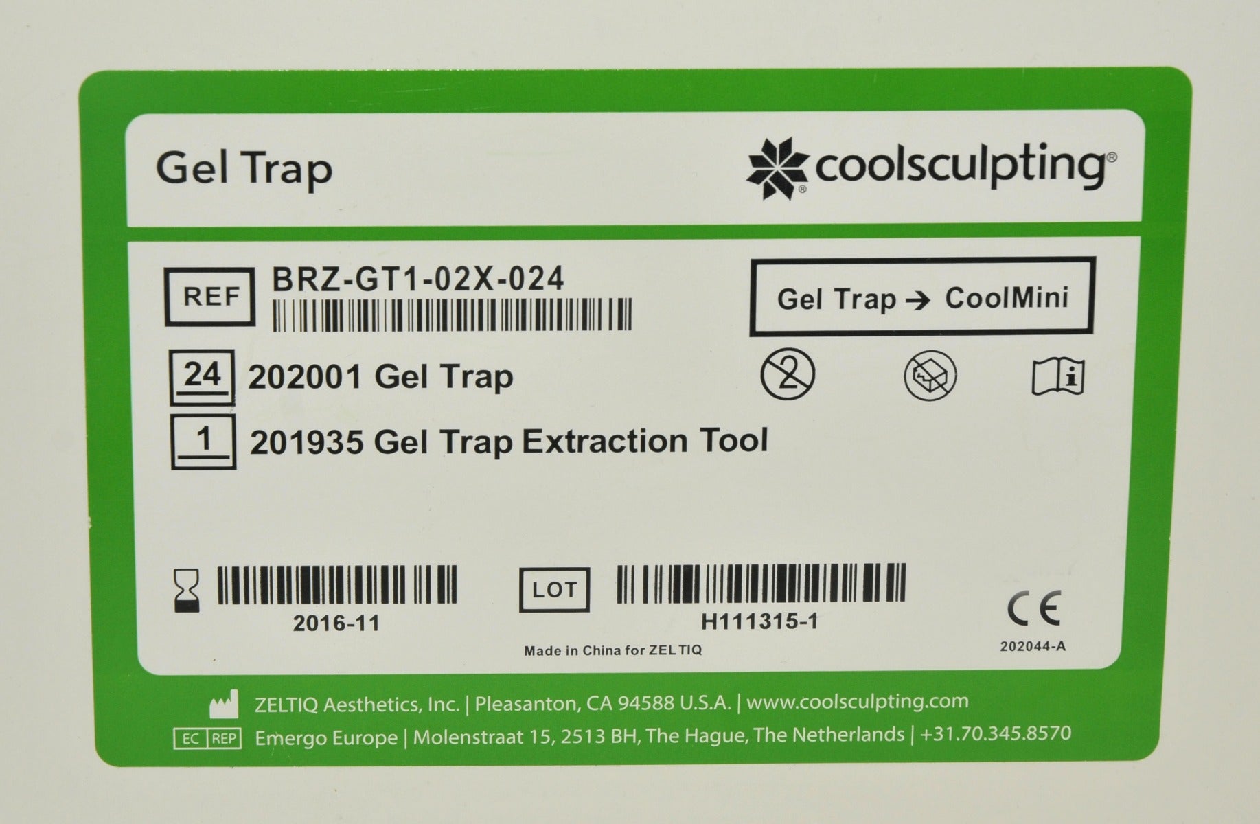 ZELTIQ CoolSculpting CoolMini Gel Trap BRZ-GT1-02X-024 Cool Mini 22 Pcs EXP16