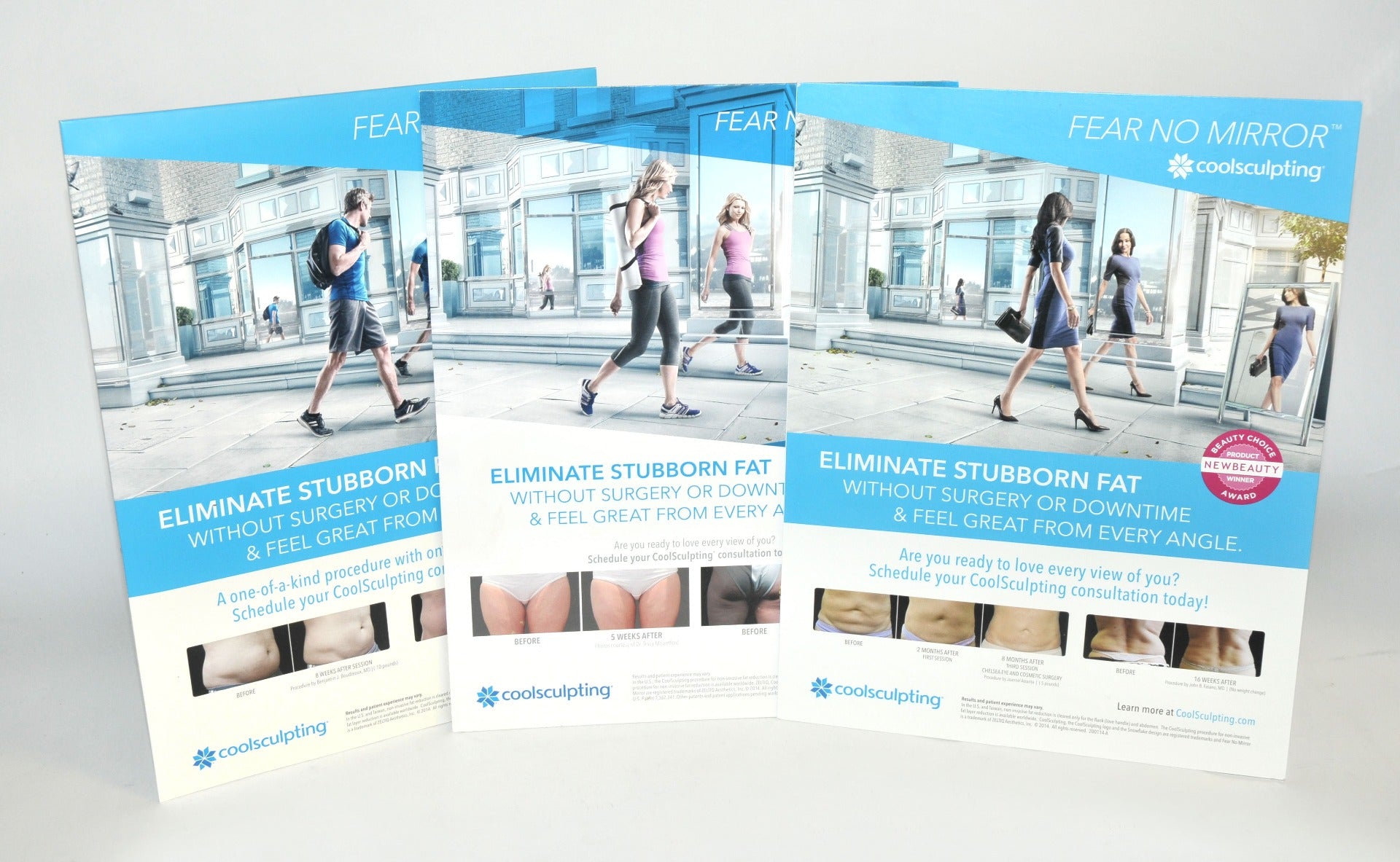 Zeltiq CoolSculpting FEAR NO MIRROR Consultation Office Stand Lobby Merchandising