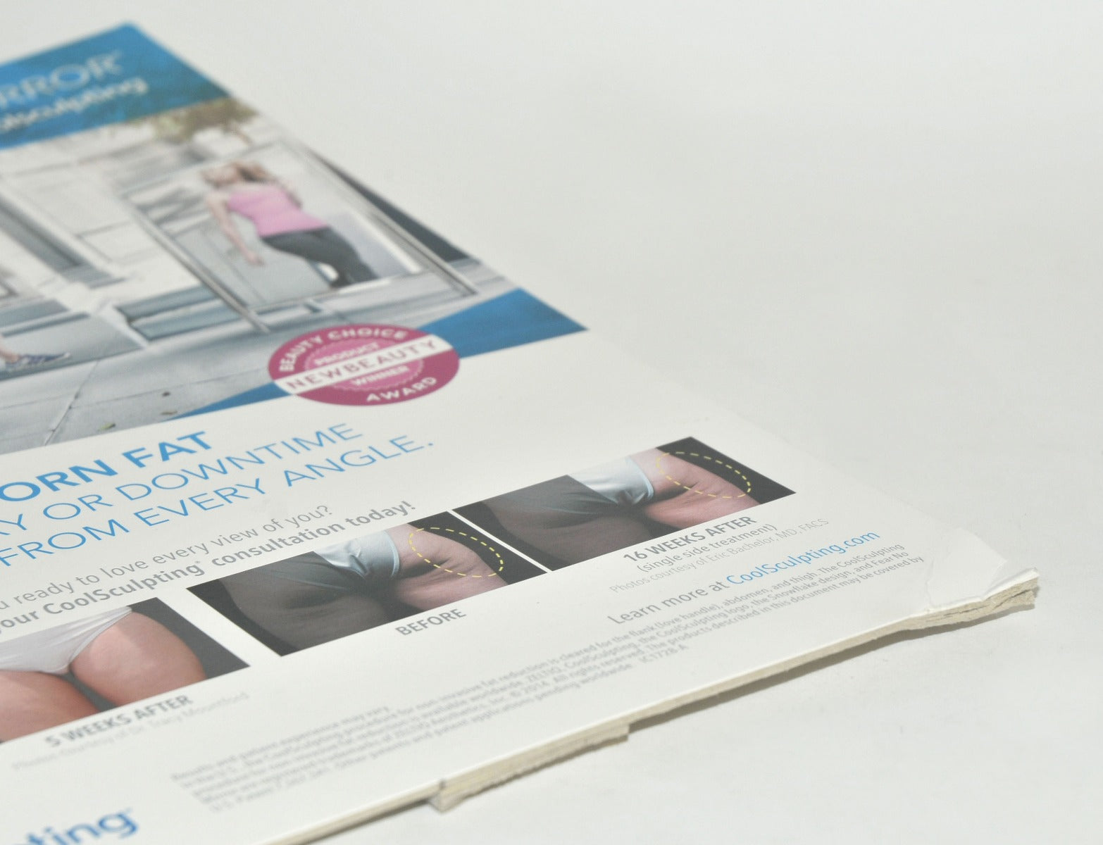 Zeltiq CoolSculpting FEAR NO MIRROR Consultation Stand Merchandising CoolSculpt