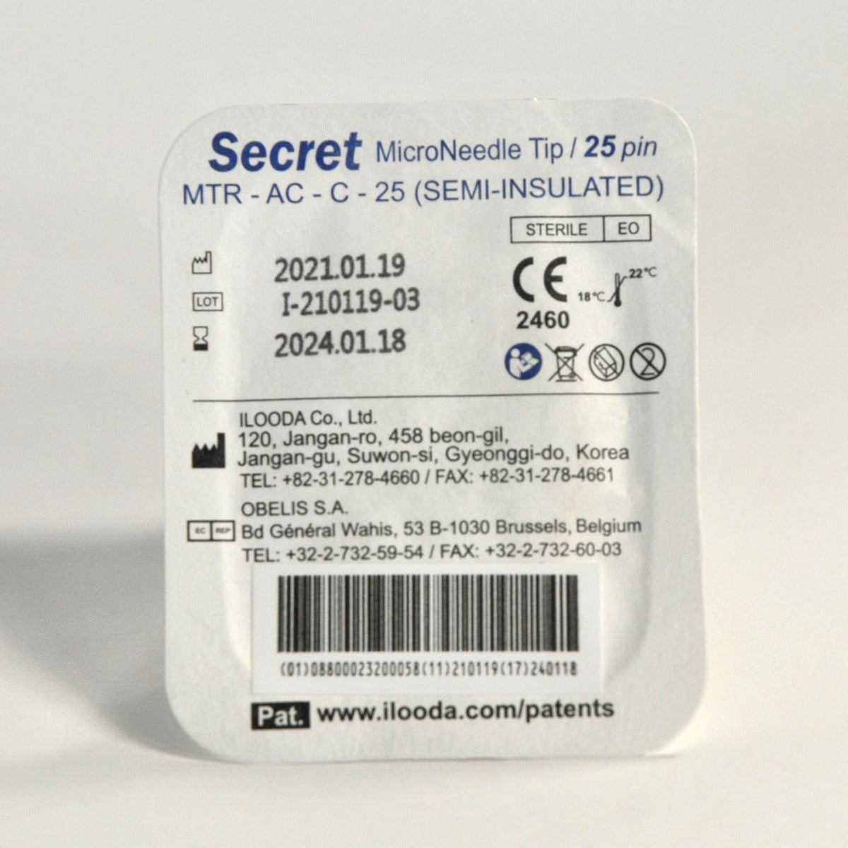 Zarin 25 Pin Microneedle Tip Semi Insulated SecretRF Secret RF MTR-AC-C-25 x10Pc