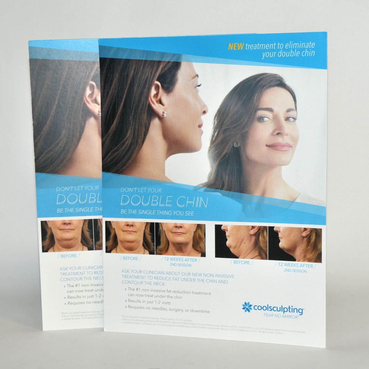 Zeltiq CoolSculpting Double Chin Reduce Fat FEAR NO MIRROR Display Office Stand