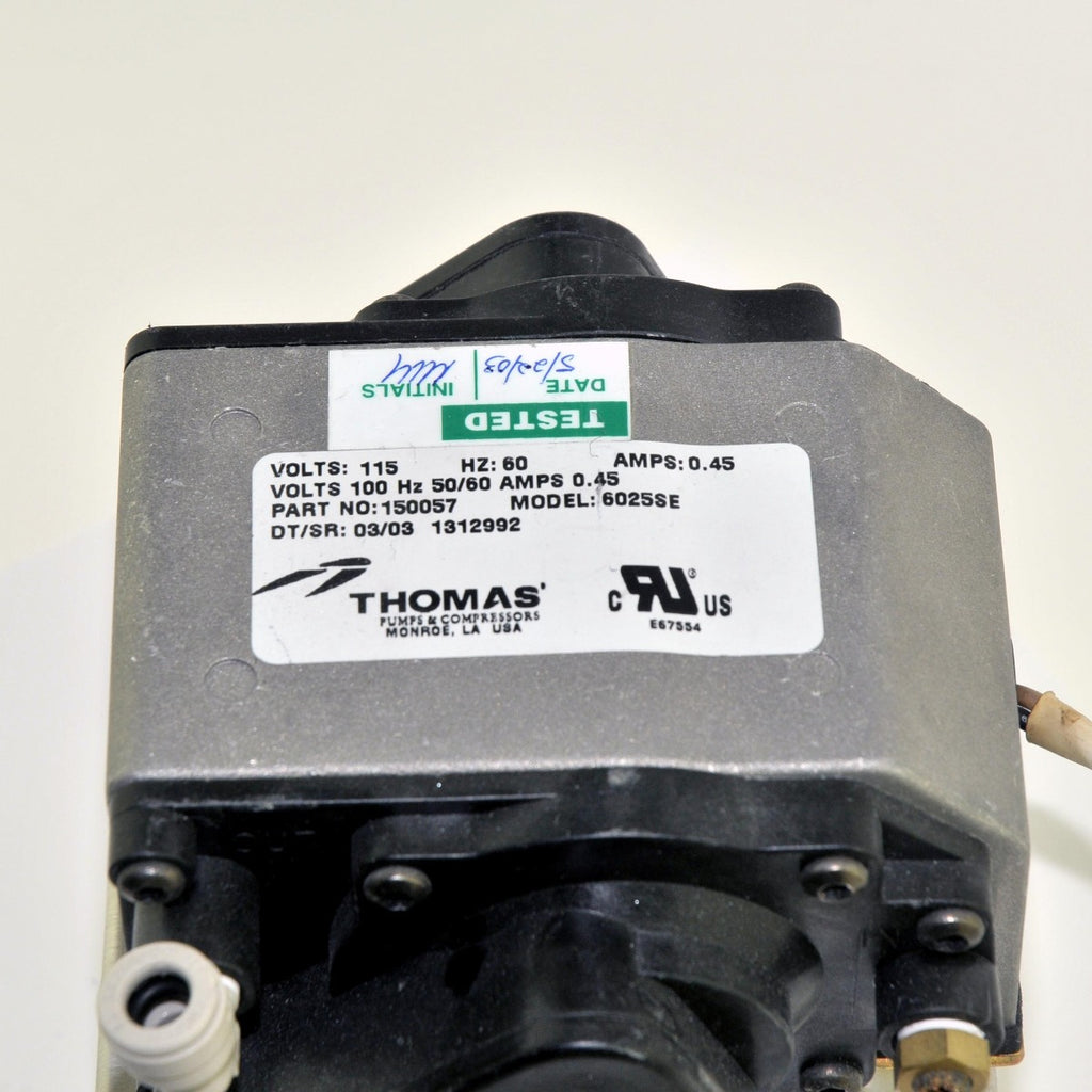 Thomas Linear Compressor Vacuum Pump 6025SE 115V 6025 SE w/Metal Base PARTS