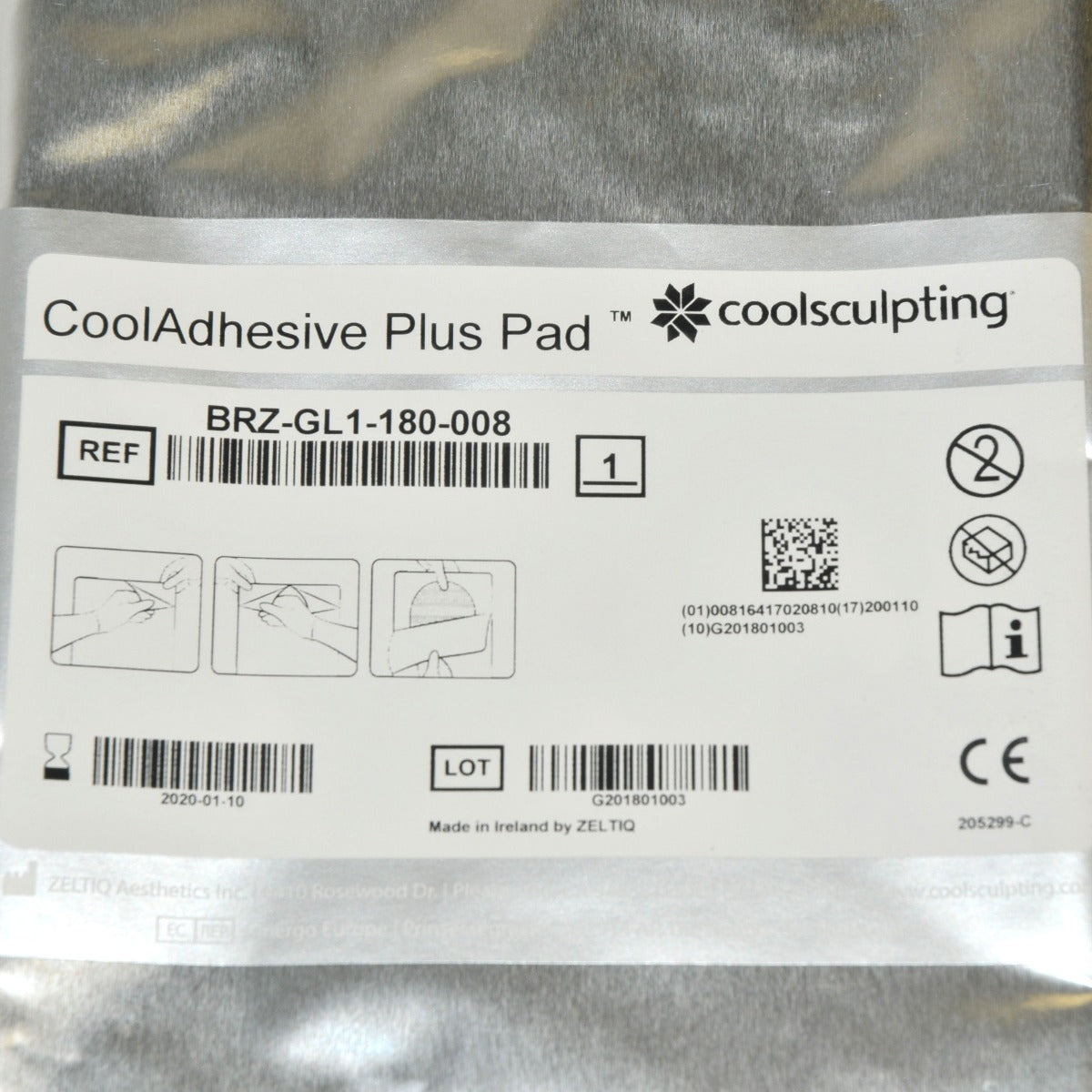 ZELTIQ CoolSculpting CoolAdhesive Plus Pad BRZ-GL1-180-008 CoolSculpt EXP 20 x16