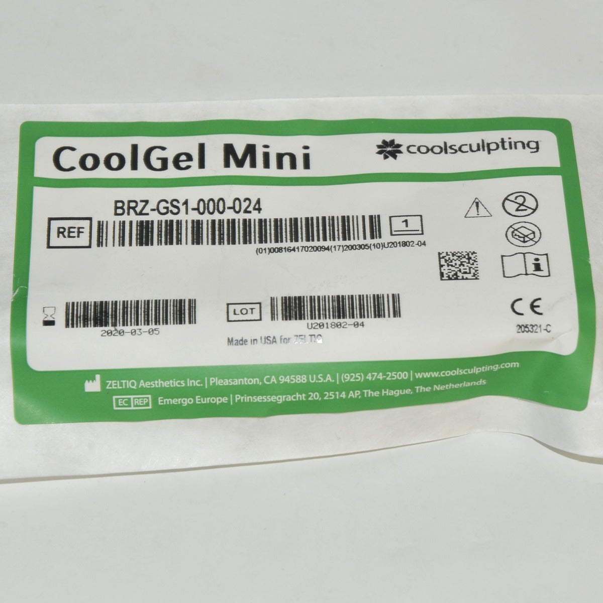 ZELTIQ CoolSculpting CoolGel Mini BRZ-GS1-000-024 CoolSculpt EXP2020 x11 Pcs
