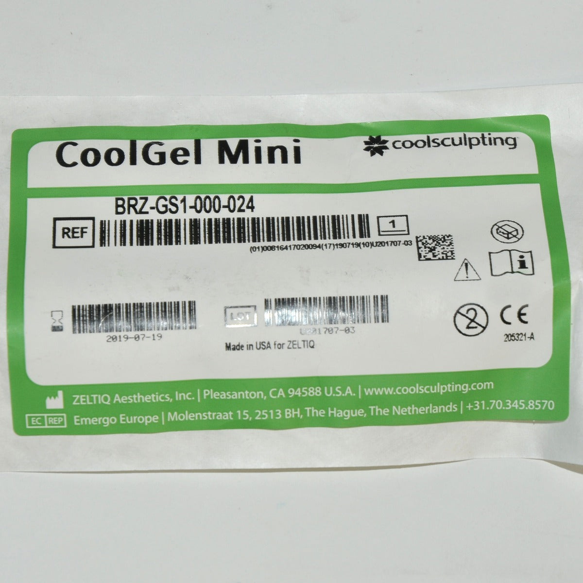 ZELTIQ CoolSculpting CoolGel Mini BRZ-GS1-000-024 CoolSculpt EXP2019 x13 Pcs