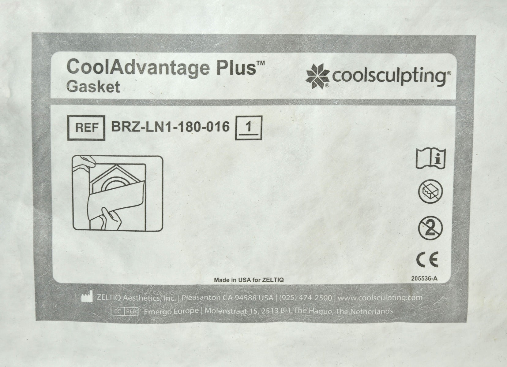 ZELTIQ CoolSculpting CoolAdvantage PLUS Gasket BRZ-LN1-180-016 (x6 Pcs)