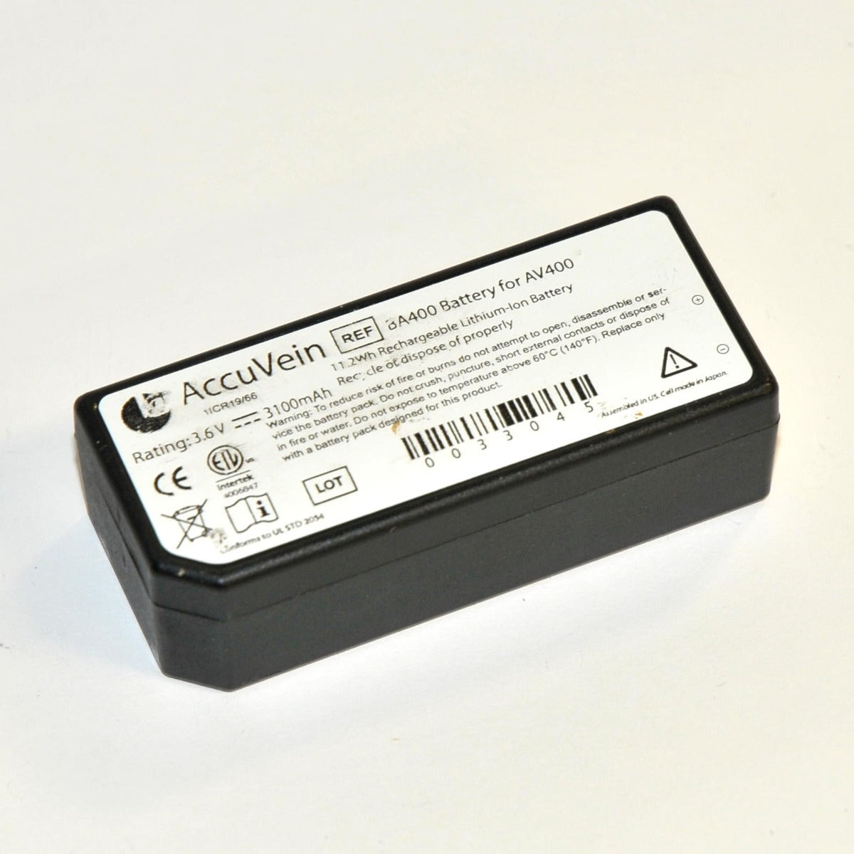 AccuVein AV400 BA400 Portable Lithium Ion Battery Rechargeable Vein Finder