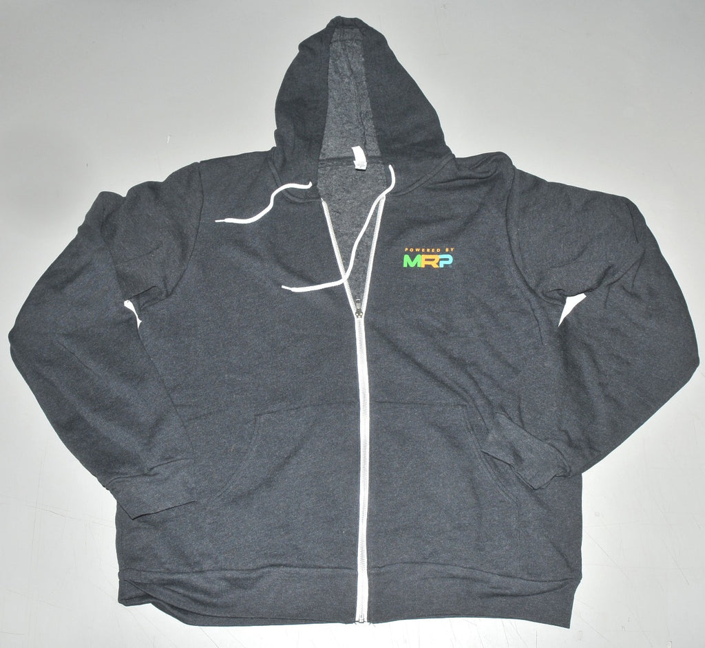 BLACK Hoodie Powered By MRP Full Zip Front w/Pockets Size S Small NEW