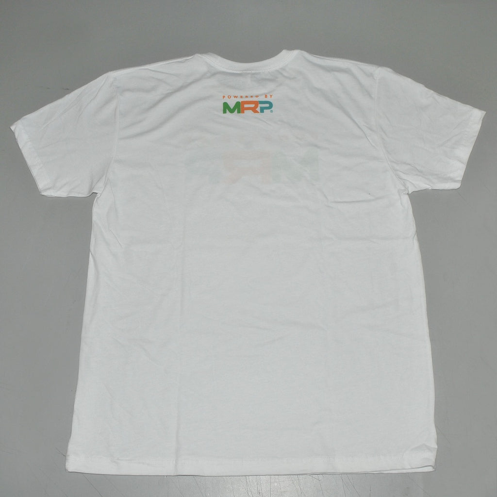 WHITE Shirt Powered By MRP Size S Small NEW Short Sleeve T-Shirt