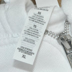WHITE Hoodie Powered By MRP Full Zip Front w/Pockets Size XL Extra Large NEW